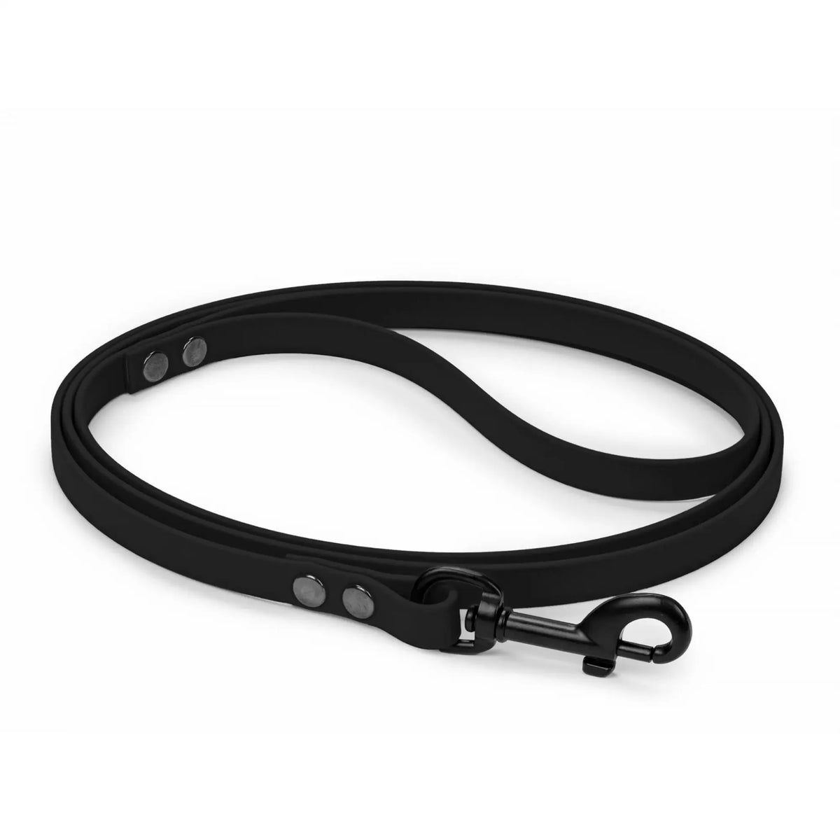 Zwarte BioThane hondenriem 13 mm voor kleine honden