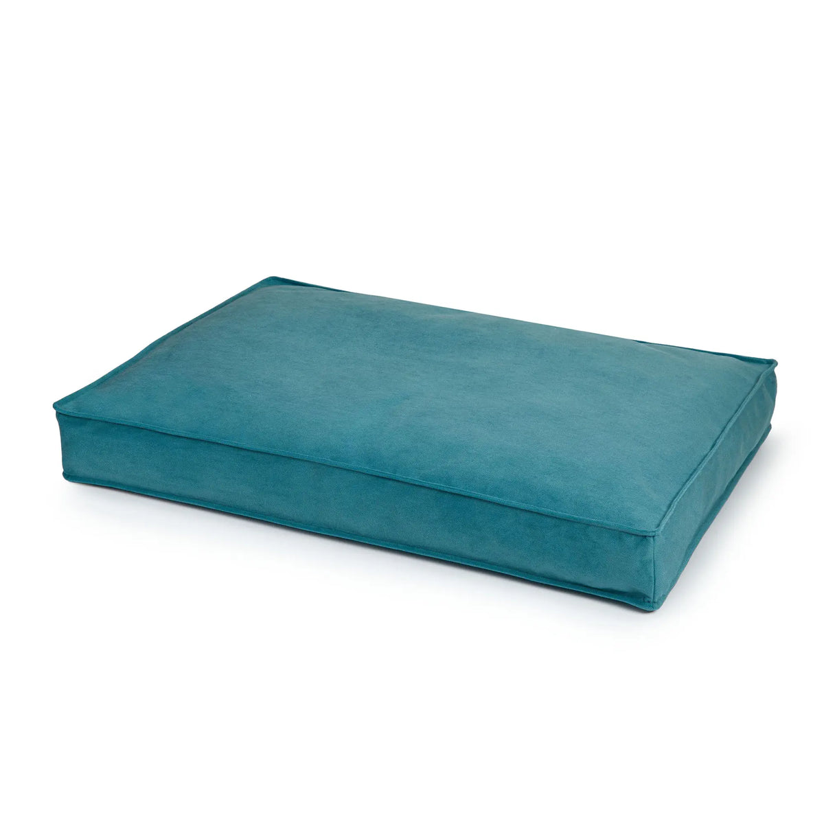 Coussin orthopédique pour chien Medical bleu avec mousse à mémoire de forme, vue de dessus en biais