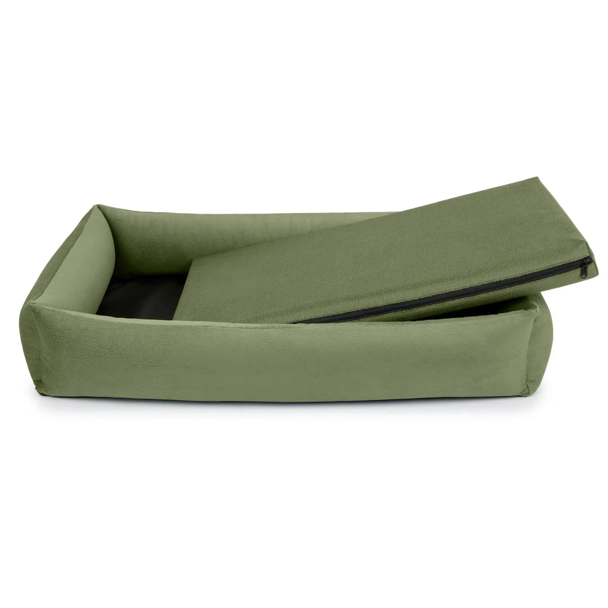 Orthopedische hondenmand Riposo in groen met uitneembaar tweelaags memory foam matras - ideaal voor o.a. Golden Retriever