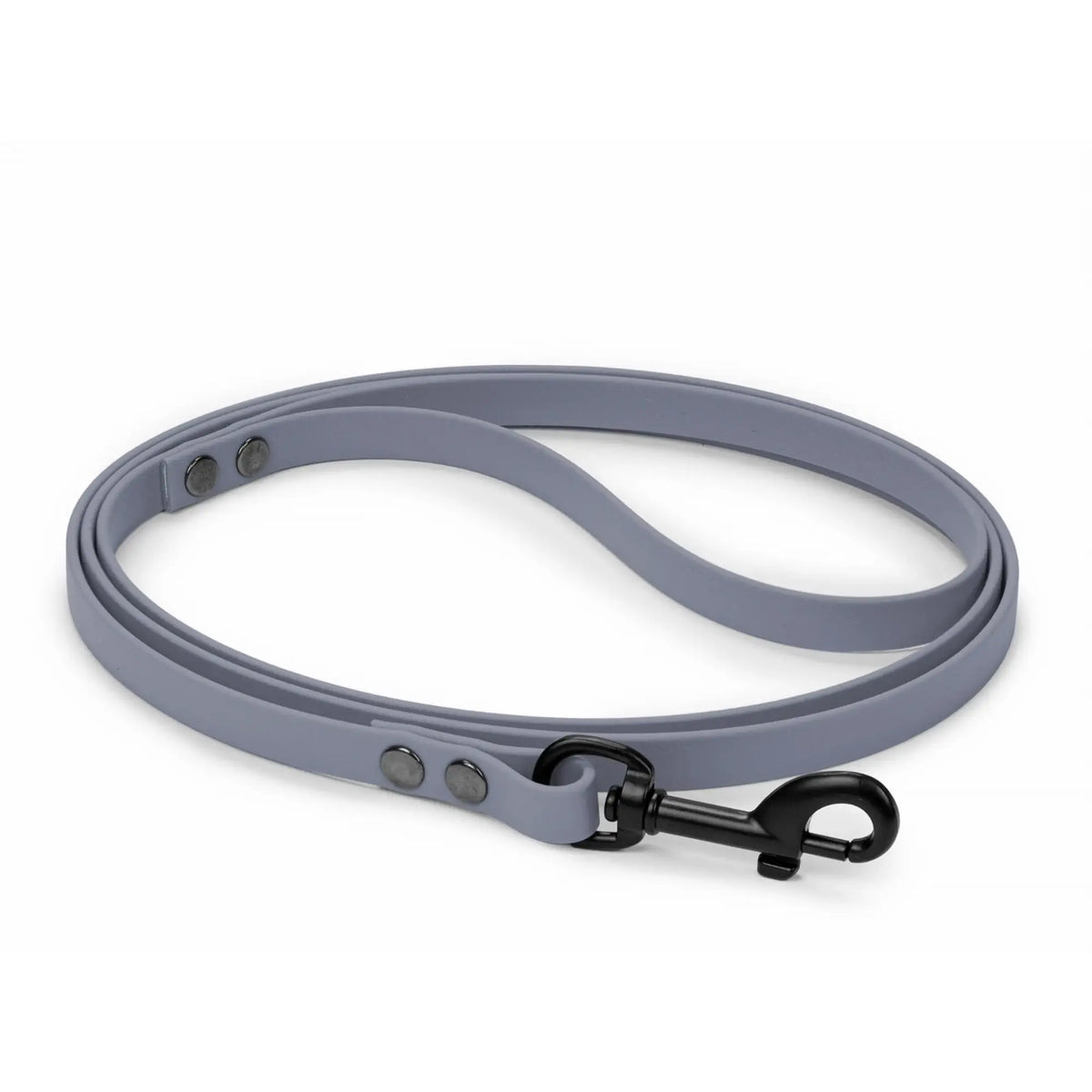 Grijze BioThane hondenriem 13 mm voor kleine honden