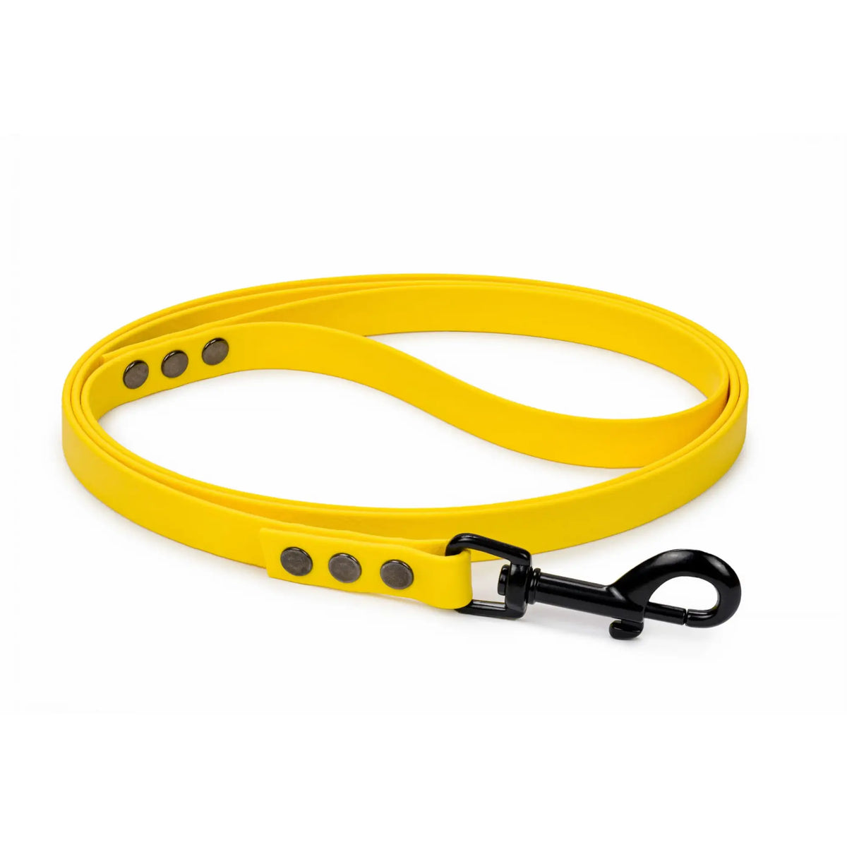 Gele BioThane hondenriem 16 mm voor middelgrote honden