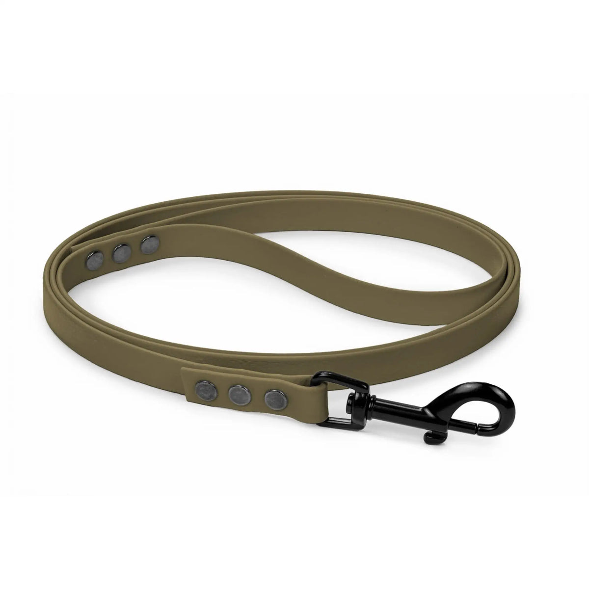 Olijfgroene BioThane hondenriem 16 mm voor middelgrote honden