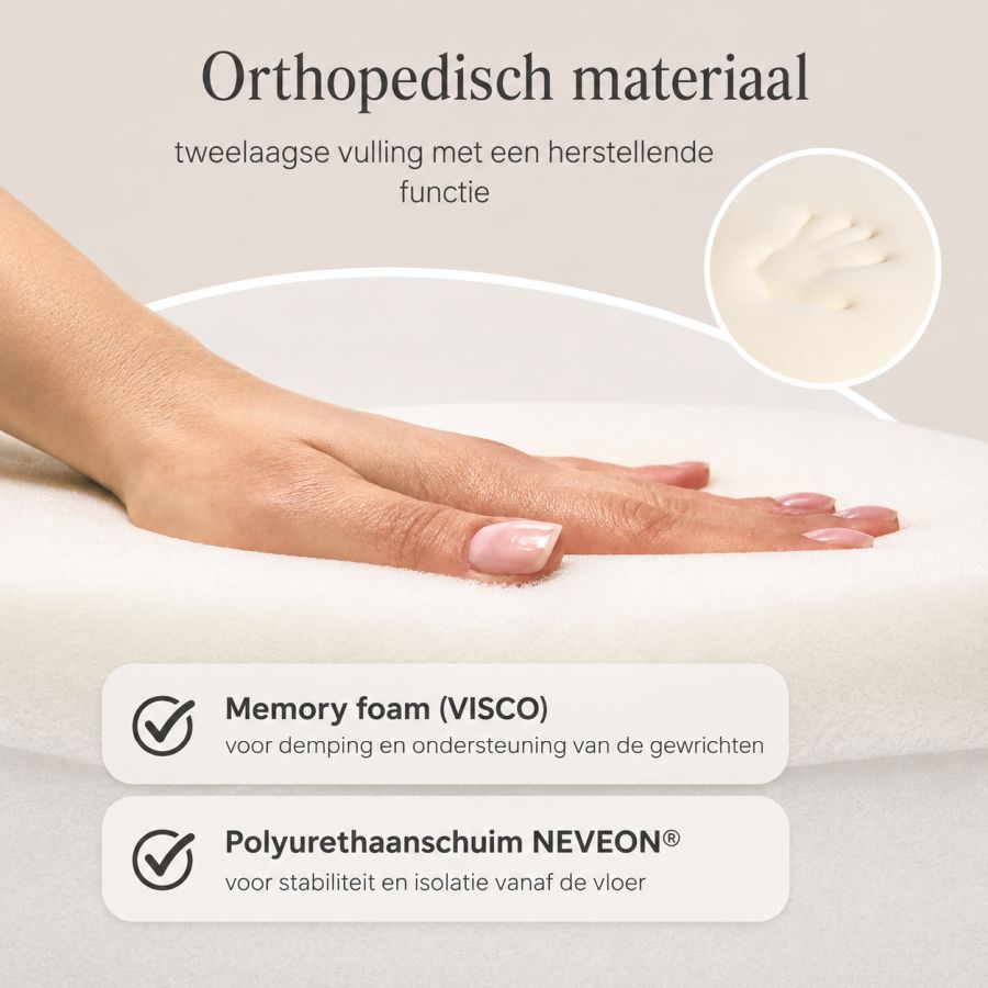 Orthopedisch hondenmatras — tweelaags visco (memory foam)