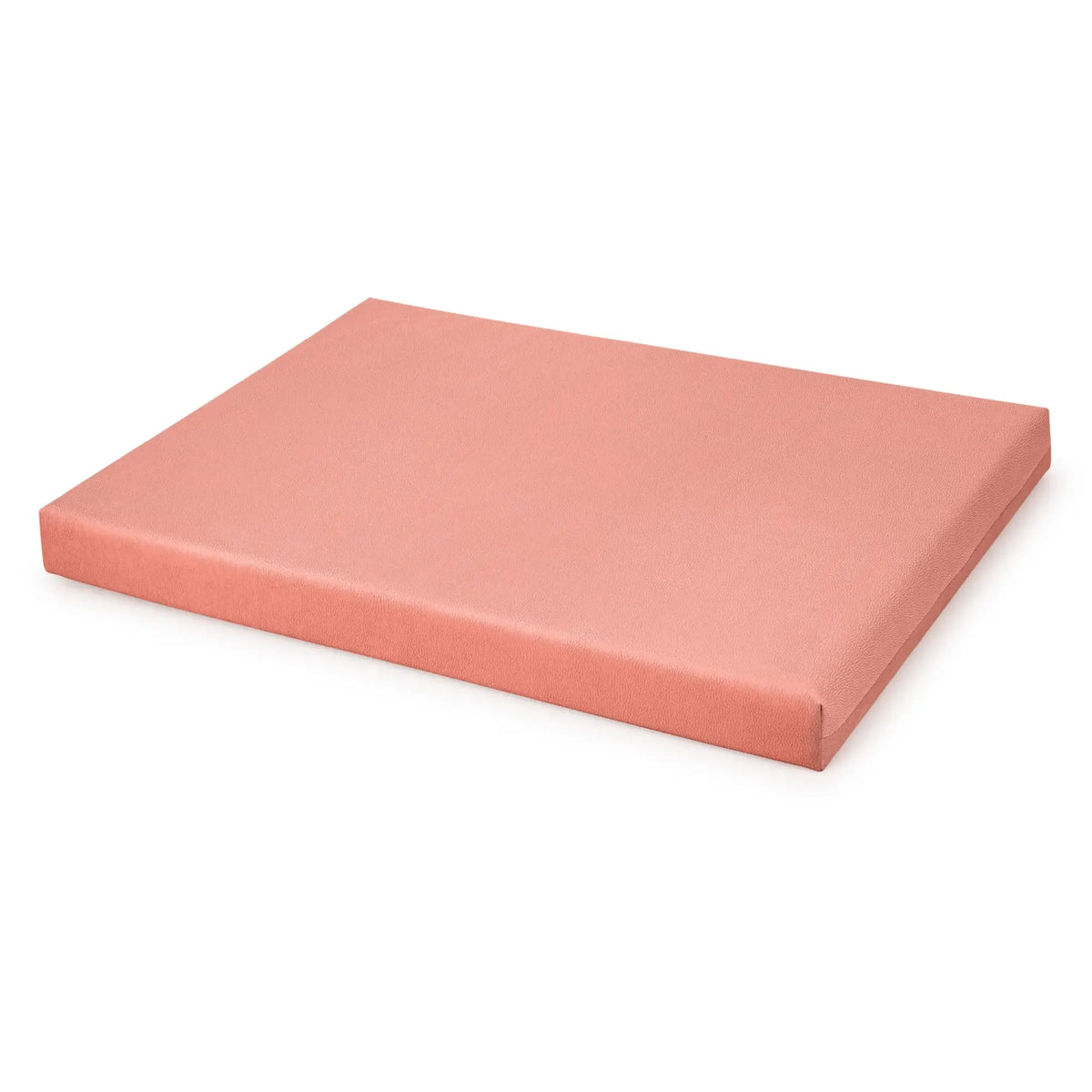 Orthopedisch hondenmatras Riposo in zalmroze, schuin bovenaanzicht - ook als vervangend matras voor de Riposo-mand, o.a. voor Cocker Spaniel