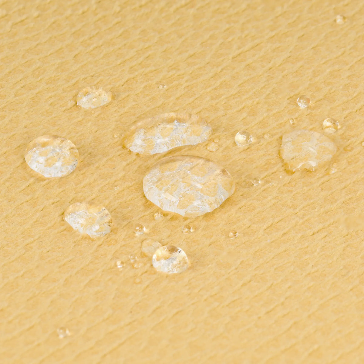 Riposo jaune ocre - gouttes d'eau sur le tissu anti-humidité, facile à nettoyer